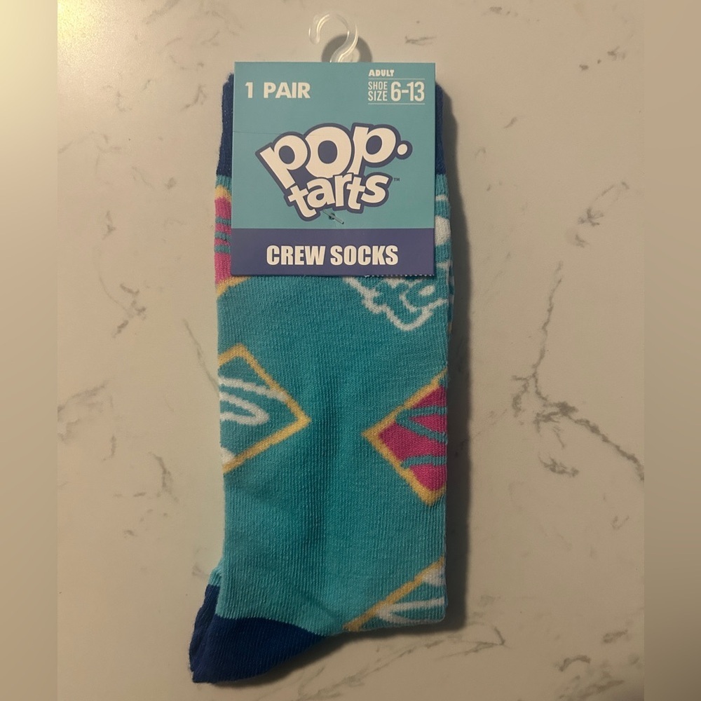 Pop-Tarts Crew Socks - Fun & Colorful Design, Unisex, Size: 6-13- NWT